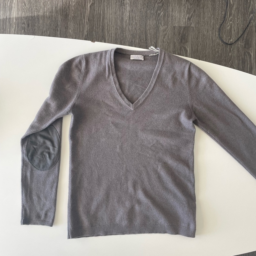 Brunello Cucinelli Cashmere Gray Sweater